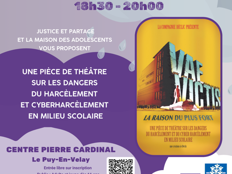 Pièce de théâtre sur les dangers du harcèlement et cyberharcèlement